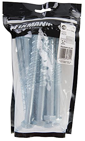 Fixman 525059 Betonschrauben, M12 x 150 mm, 10 Stück