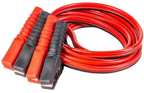 4CARS Câbles de démarrage Professionnels Robustes; pour Camion de Voiture Essence et Diesel, 6 m de Long, capacité jusqu'à 600 A (Comprend Un Sac de Transport zippé avec poignée)