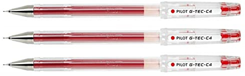 Pilot Gelschreiber G TEC C4 3er Set Rot