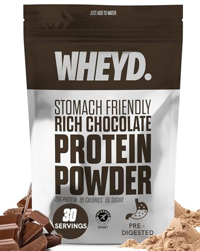WHEYD Hydrolysed Whey Protein Isolate - Grass-Fed, Low Calorie Whey Protein Powder - Made from Premium Irish Dairy, Low Lactose, No Digestive Issues - 720g, 30 x 24g Servings, Chocolate