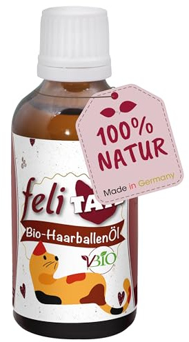 cdVet feliTATZ Bio-HaarballenÖl Katzen 50 ml – Unterstützt Haarballenausscheidung & glänzendes Fell