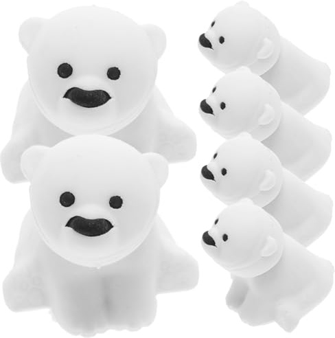 NUOBESTY Nette Radiergummi Tiere Mini EisbäR Form Gummi Radiergummi Kinder Party Favors Studenten Schulpartei Bevorzugt Klasse Belohnungen 20 Stücke
