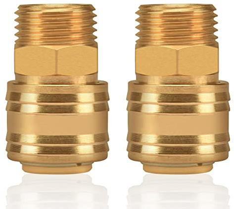 2pcs Air Line Connectors Euro Airline Hose Compressor Fittings 1/2 BSP Air Coupler and Plug Kit Couplings Connector Male