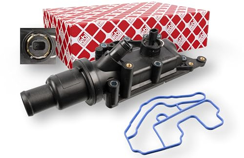 febi bilstein 108756 Thermostat mit Gehäuse, Dichtung und Temperaturschalter, 1 Stück | Kompatibel mit: RENAULT CLIO II, CLIO III, CLIO III Grandtour, FLUENCE, GRAND SCÉNIC II, GRAND SCÉNIC III, LAGUNA II