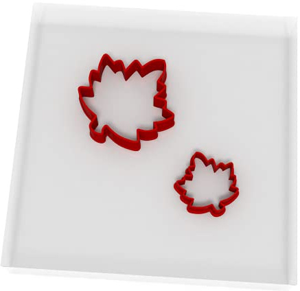 Mini/Small Maple Leaf Set of 2 Value Fondant Cutters Pair 3CM + 5CM 2