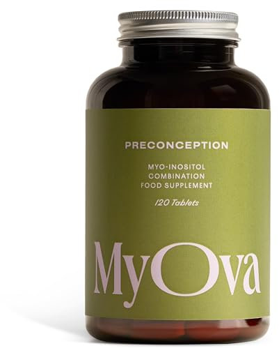 MyOva Preconception - Fertility Boosting PCOS Supplement - 30-Day Supply - 2000mg Myo-Inositol & 400ug Folate for PCOS Support - Prenatal Vitamins for Women, Inositol Tablets – UK Manufactured