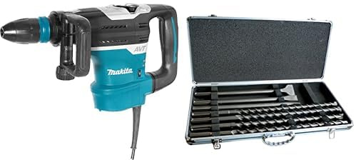 Makita HR4013C Kombihammer für SDS-MAX 40 mm + SDS-MAX Bohrer+Meisselset 7tlg