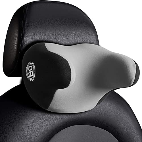 JSCARLIFE Oreiller de nuque en mousse à mémoire de forme pour soulager la douleur du cou en forme de U Design ergonomique doux pour la conduite à long terme, le sommeil et le repos en voiture et au