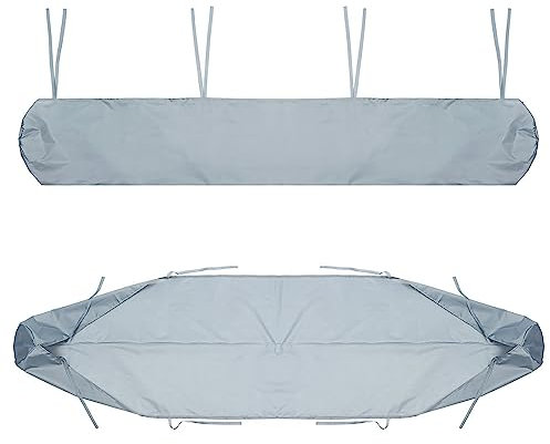PRELGOSP MarkisenschutzhüLle Abdeckplane Aufbewahrungstasche, SchutzhüLle für Markisen Abdeckung UV Regen Schutz, Markisenabdeckung MarkisenhüLle für die Lagerung Im Winter,Grau,5m/16.40ft