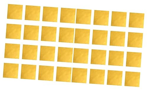 BESTonZON 600 Stk Schokoladenverpackungspapier Goldene Blätter Alufolie Wickelt Papier Ein Verpackung Für Schokolade Geschenkpapier Für Süßigkeiten Folienblatt Pailletten 4x Aluminiumfolie