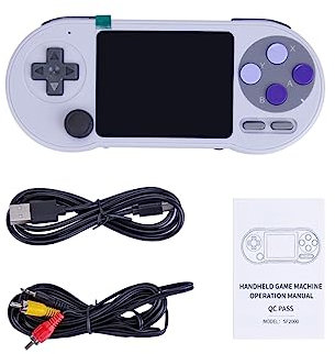 Data Frog SF2000 Single-Player Plug & Play Video Games, Pre-installed 6,000 HD TV Games, 3-Inch Handheld Game Console with 1 Game Controller