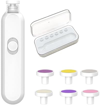 Lima de uñas iluminada, cortaúñas eléctrico de 360 grados para bebé con luz, cortaúñas inofensivo, fácil de usar, juego de limas de corte de uñas de bebé de bajo ruido para niños y adultos