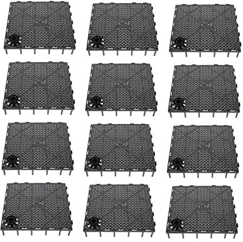BESPORTBLE 12pcs Fish Tank Bottom Filter Trays Aquarium Isolation Plate Net Design Gravel Filtration System for Clean Water and Oxygen Circulation