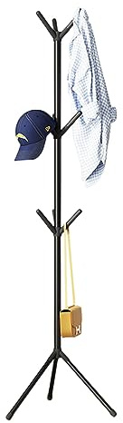 NCONCO Porte-manteau autoportant en métal avec 9 crochets - Arbre à manteau autoportant facile à assembler pour vêtements, chapeaux, sacs, couloir, entrée, 2815423/120424IXCELB