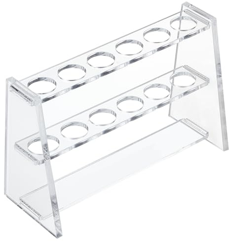 OLYCRAFT 13.4x5.4x9 cm Durchsichtiges Reagenzglasgestell Aus Acryl Mit 6 Löchern Reagenzglashalter Für 10 ml Transparente Reagenzglasständer Für Laborgeräte Im Klassenzimmer