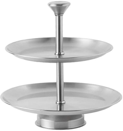 Baokuan Cupcake-ständer Aus Edelstahl, 2 Etagen, Dessert-Tisch-präsentationsständer, Metallturm, Obst-Dessert-Halter Für Party, Geburtstag, Hochzeit