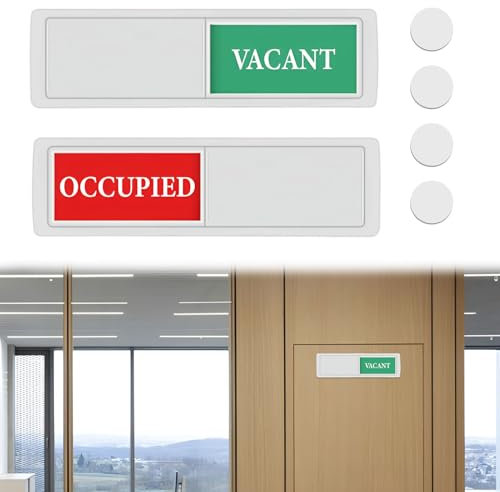Do Not Disturb Sliding Door Sign, Vacant/Occupied Sign for Bathroom, Home Office, Conference Room