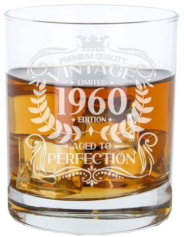 Always Looking Good Verre à whisky gravé vintage des années 1960 pour homme - Cadeau pour 65 ans - Verre à whisky gravé Bourbon Scotch Lowball