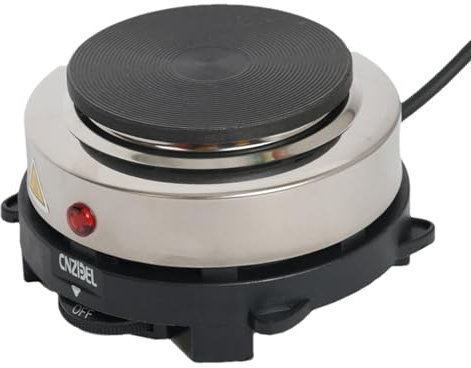 Fornello elettrico - Piastra riscaldante portatile, bruciatore compatto | Fornello Portatile da 500 W con Maniglie, Fornello Singolo, Stufa Elettrica per Scalda Acqua per tè e caffè Domestico