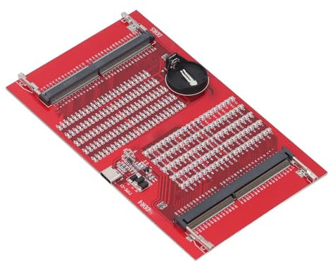 DDR5 RAM Memory Slot Tester Card, with LED Lights Suitable for DDR5, DDR4 Memory Maintenance Tester, Fast Charging for PC Motherboard RAM Memory Diagnosis Tool
