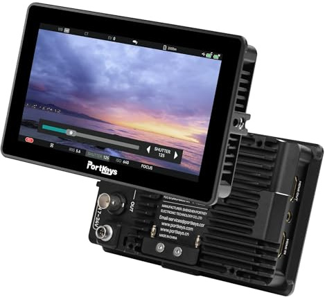 Portkeys BM5IV Kamera Monitor 5,5 2000nit Camera Control Monitor 4K HDMI In/Out SDI Support, Kabelsteuerung für A7III A7IV A7SIII FX3 ZV-1 EOS R5 R6 C300 C200 GH6 S5, Aluminiumgehäuse