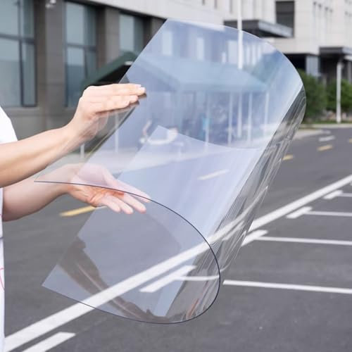 TRAGLO Klare Polycarbonat-Dachplatten, Acryl-Kunststoffplatte, 1,2 mm dick, transparente wasserdichte Gewächshausplatten für den Außenbereich, UV-Schutz, Markisen, Terrassenüberdachung(1x3m)