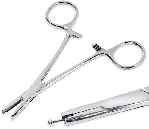 Longbeauty Edelstahl Piercing Zange Werkzeug 3MM 4MM 5MM Piercing Kugeln Klemme für Änderung von Ohr Lippe Bauchnabel Zunge Nasen Augenbrauen