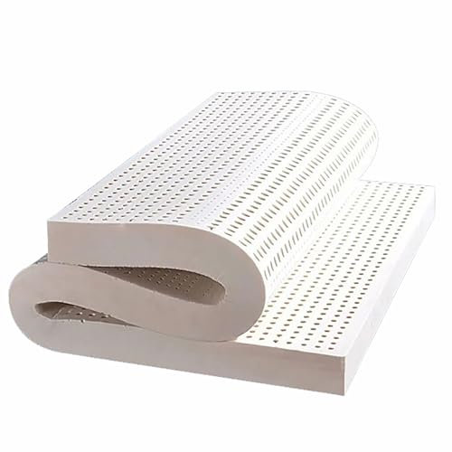 Naturlatex-Matratze, Multifunktionale Latexmatratze Drucklinderung für Rückenschmerzen, 100% Natur Latex-Matratze Weich und Bequem, Verdickt,4in