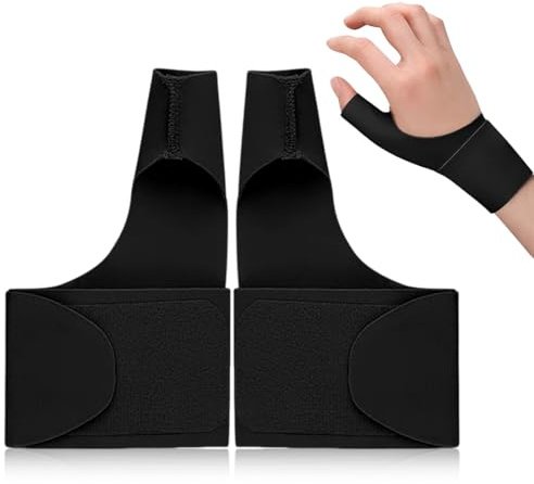 XOXVURI 1 Par Muñequera Pulgar Férula Pulgar Ferula Rizartrosis Pulgar Tendinitis Muñequera Dedo Pulgar Férula Dedo Compresión Guantes Pulgar Estabilizador Dedo Pulgar Órtesis Guantes Artrosis