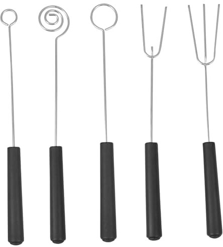 UKCOCO 5pcs in Acciaio Inossidabile Strumento Kebab Forcella Al Cioccolato Raccoglie Gadget Da Cucina Per La Cottura Domestica Del Barbecue
