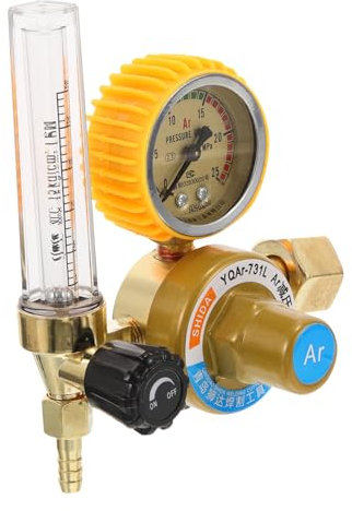 KONTONTY Argonregler Mit Fallschutz Gasdruck Und Durchflussanzeige Schweißgasregler Für Argon Tig Mig Schweißzubehör