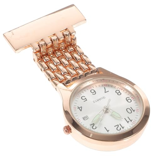 FOMIYES Elektronische Brustuhr Krankenschwestern Schwesternuhr digital Digitale Uhr Krankenschwester Taschenuhr Pflege Krankenschwester Uhrenanhänger Digital Watch Nurse Legierung Roségold