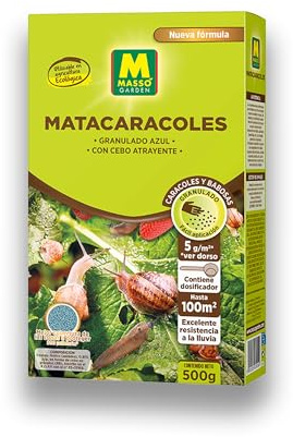Cebo Granulado Matacaracoles para Eliminar Caracoles y Babosas de 500 G ECOLÓGICO para 100 m2 | Excelente Resistencia a la Lluvia | Granulado Azul con Cebo Atrayente | Nexum Market