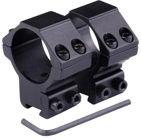 MyHaing Una Coppia di Anelli di Montaggio per cannocchiale da 30 mm Supporto per mirino Ottico Base a Coda di Rondine da 11 mm W Altezza Sella 14 mm