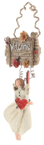 MUELODSIC Addobbo Natalizio Angelo Resina da Appendere Decorazione Natalizia Vintage per e Albero Pendenti Natalizi Riutilizzabili con Simbolismo Angelico Addobbi e Invernale