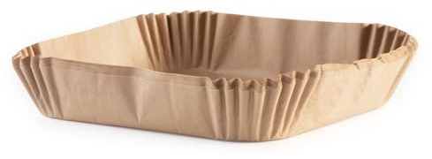 GOURMETmaxx quadratisches Backpapier für Heißluftfritteuse 5 bis 8 Liter | Backpapierschalen antihaftbeschichtet & ölbeständig | Airfryer Backpapier – flexible Form | 100 Stück – 23 x 23 x 4,5 cm