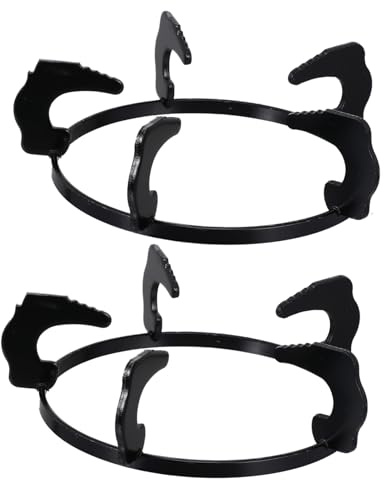 VILLCASE 2 pezzi Supporto per Piano Cottura a Gas in Ghisa Anello Antiscivolo per Wok e Pentole Resistente Alte Temperature per Cucina Stufa Gas e Accessori Cucina