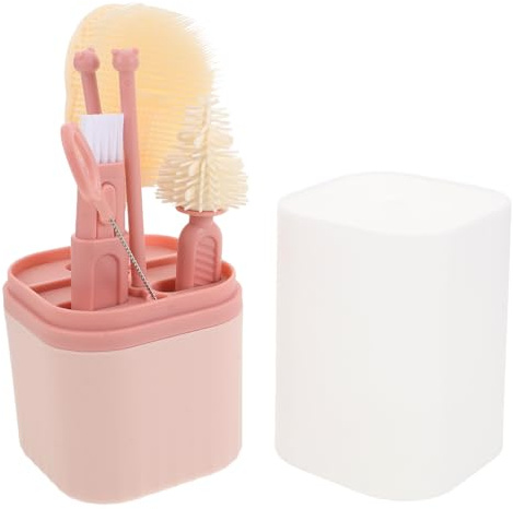 UPKOCH Goupillon pour Biberon Kit de Nettoyage de Voyage Brosse Silicone pour Garçon Fille Outil de Nettoyage pour Biberon Tétine et Paille Conception Multi-angles Complet