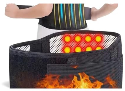 Ceinture lombaire chauffante en néoprène - effet thermique naturel - soulage les douleurs du dos et des reins - taille ajustable