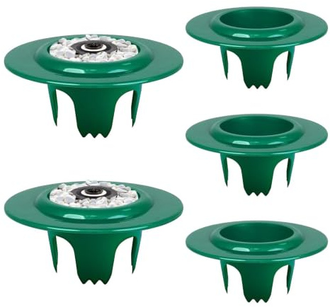 Protezione contro gli irrigatori per irrigatori di prato, 17,8 x 17,8 x 9,6 cm (315 g), confezione da 5 anelli stampati in 3D, protezione deflettore, riduttore di perdite d'acqua per irrigazione, uso