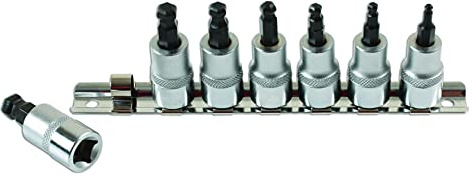 Laser 2179 Ball End Hex Socket Bit Set 3/8D 7pc