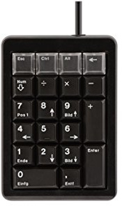 CHERRY G84-4700, Programmierbares Keypad, Französisches Layout mit Numerik-Block, Kabelgebunden (USB-Anschluss), Plug & Play, Mechanische ML Switches, Schwarz
