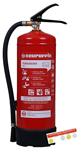 ABC 6kg Pulverfeuerlöscher PG6PDY FLN Neuruppin 15LE (Dauerdrucklöscher Manometer)