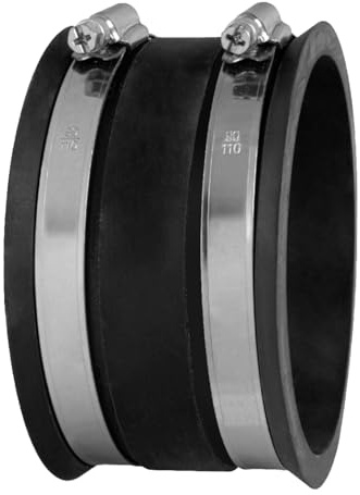 POWERTEC 70149 Dammkontroll Flex Manschett med Stålklämmor, 10 cm, Silver
