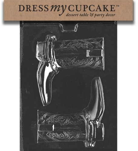 Dress My Cupcake Chocolate Candy Mold, Cowboy Boots for Specialty Box
