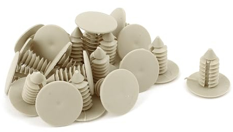 Sourcingmap, rivetti in plastica beige per auto, clip di fissaggio per paraurti, 20 pezzi