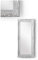 Montemaggi Miroir Mural avec Cadre rectangulaire en Bois Blanc Vieilli, Miroir Style Shabby Chic, Miroir Salle de Bain, Miroir Vieilli de Salon, Miroir Mural pour Chambre, 65x28 cm