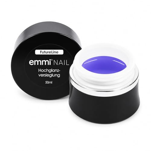 Emmi-Nail Futureline Versiegelungsgel Hochglanz 50ml – UV/LED-Top Coat für Gelnägel – Dünnviskos, selbstglättend & mit integriertem Sunblocker – Kein Vergilben, Hochglanz-Finish, vegan