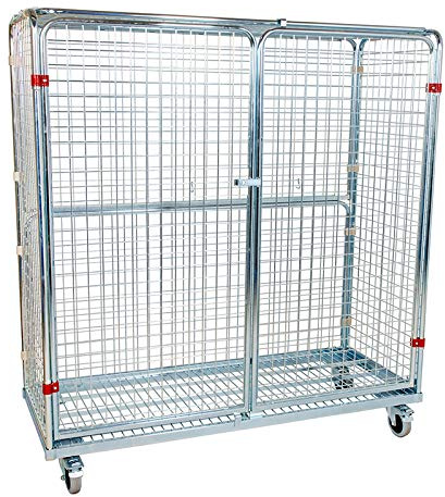 Rollbehälter 1500 x 620 mm Höhe 1490 mm verzinkt Antidiebstahl