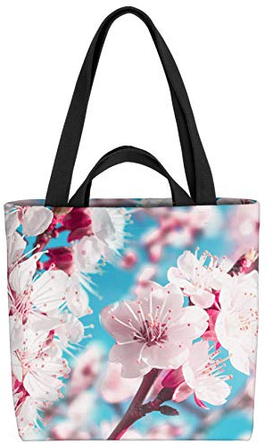 VOID Fleurs d'abricotier Sac Shopping 33x33x14cm,15l Shopper Bag Cabas